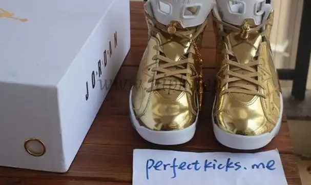 Authentic Air Jordan 6 Gold Pinnacle