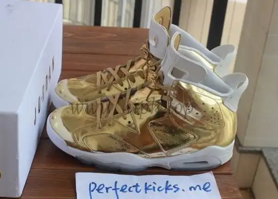 Authentic Air Jordan 6 Gold Pinnacle