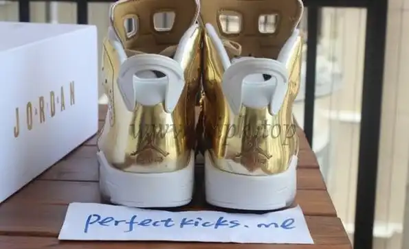 Authentic Air Jordan 6 Gold Pinnacle