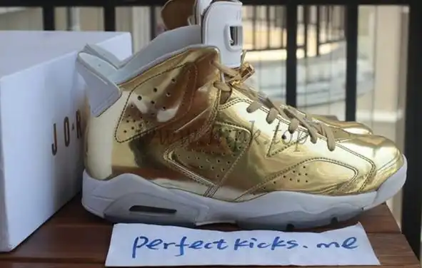 Authentic Air Jordan 6 Gold Pinnacle