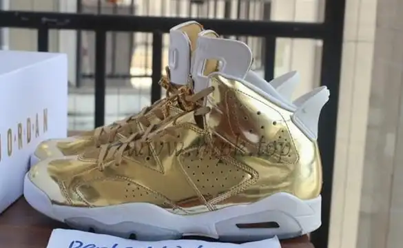 Authentic Air Jordan 6 Gold Pinnacle