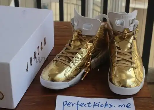 Authentic Air Jordan 6 Gold Pinnacle