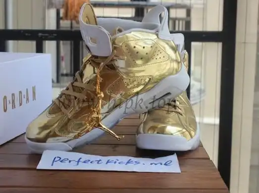 Authentic Air Jordan 6 Gold Pinnacle