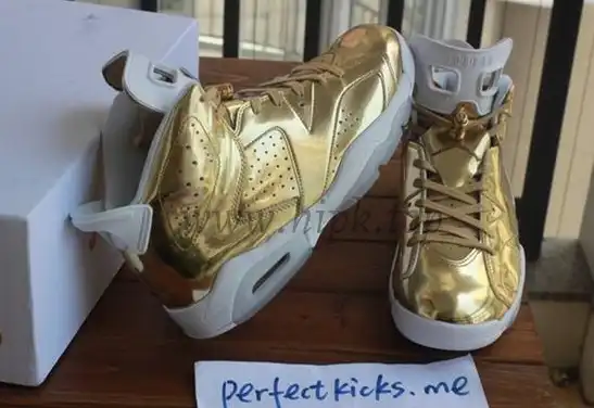 Authentic Air Jordan 6 Gold Pinnacle