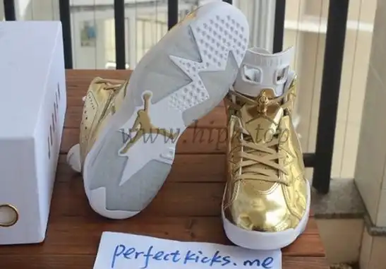 Authentic Air Jordan 6 Gold Pinnacle