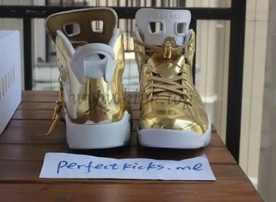 Authentic Air Jordan 6 Gold Pinnacle