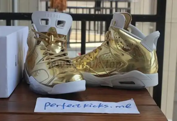 Authentic Air Jordan 6 Gold Pinnacle