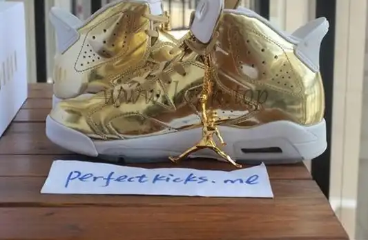 Authentic Air Jordan 6 Gold Pinnacle