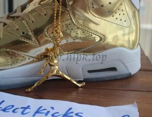 Authentic Air Jordan 6 Gold Pinnacle