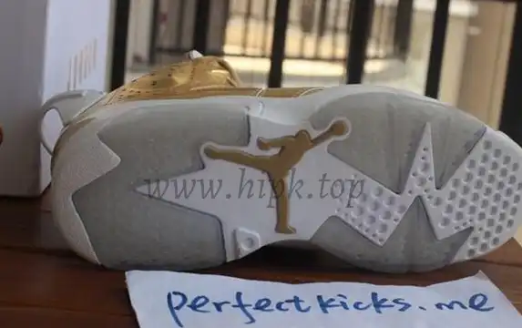 Authentic Air Jordan 6 Gold Pinnacle