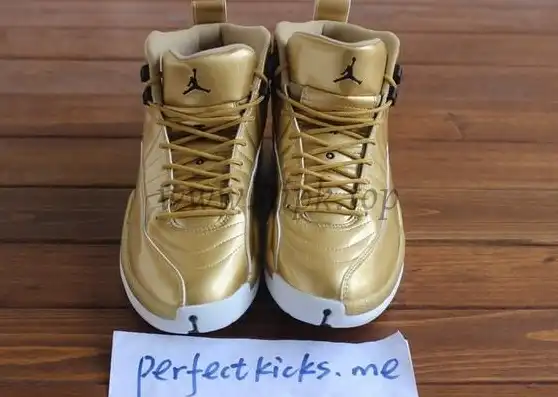 Authentic Air Jordan 12 Gold Pinnacle