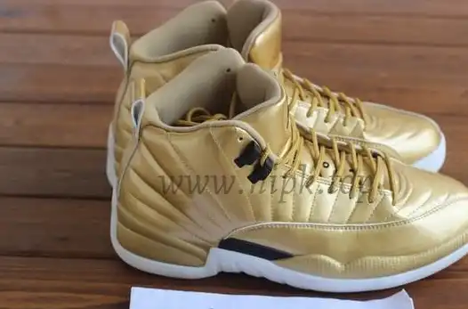 Authentic Air Jordan 12 Gold Pinnacle