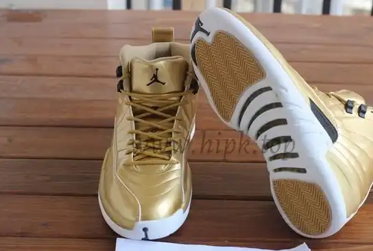 Authentic Air Jordan 12 Gold Pinnacle