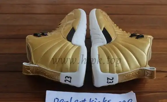 Authentic Air Jordan 12 Gold Pinnacle