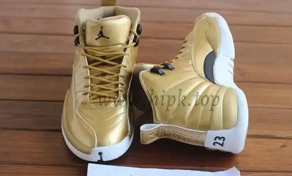 Authentic Air Jordan 12 Gold Pinnacle