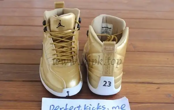 Authentic Air Jordan 12 Gold Pinnacle