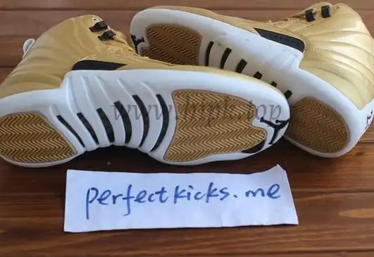 Authentic Air Jordan 12 Gold Pinnacle