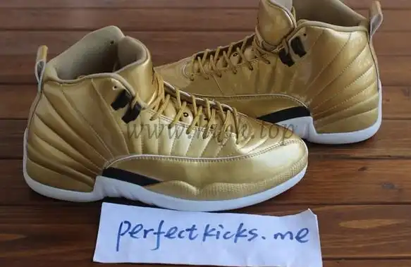 Authentic Air Jordan 12 Gold Pinnacle