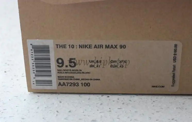 OFF WHITE AIR MAX 90 AA7293-100VIRGIL ABLOH SAIL WHITE BEST VERSION