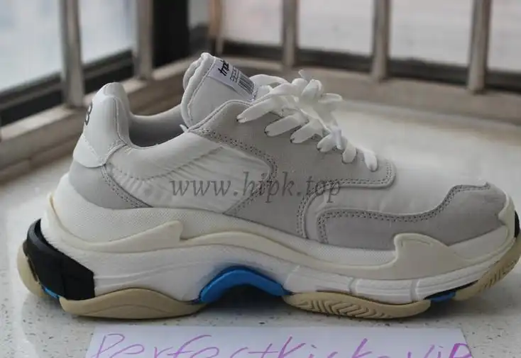 God Paris Triple S Trainers White Blue Black BB