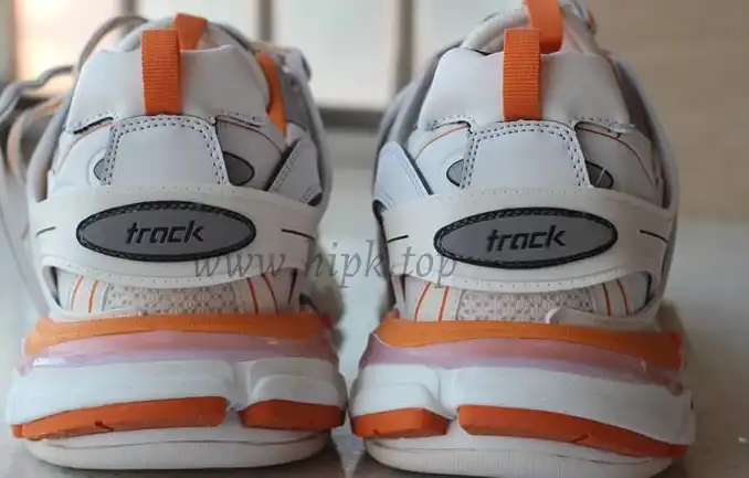 PK God exclusive Balencia Paris Track SneakersWhite Orange best version ready to ship