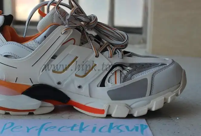 PK God exclusive Balencia Paris Track SneakersWhite Orange best version ready to ship