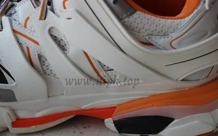 PK God exclusive Balencia Paris Track SneakersWhite Orange best version ready to ship