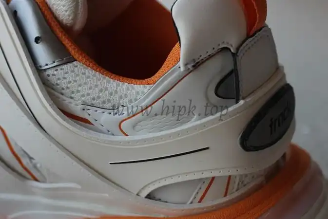 PK God exclusive Balencia Paris Track SneakersWhite Orange best version ready to ship