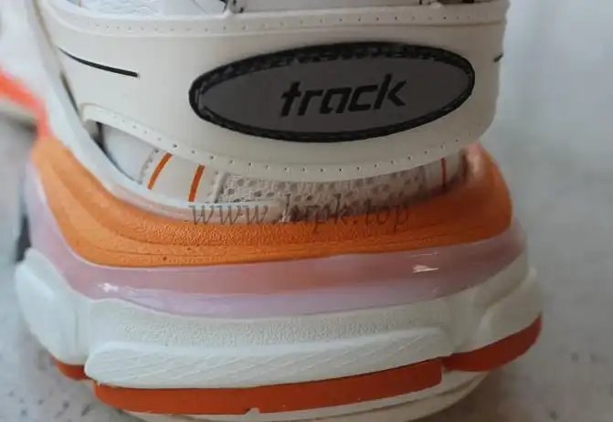 PK God exclusive Balencia Paris Track SneakersWhite Orange best version ready to ship