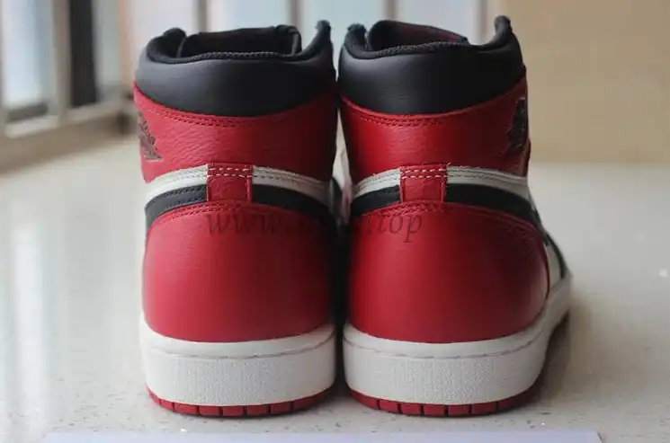 PK GOD AIR JORDAN 1 BRED TOE BEST VERSION THE ONLY CORRECT RETAIL LEATHER IN THE MARKET