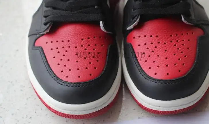 PK GOD AIR JORDAN 1 BRED TOE BEST VERSION THE ONLY CORRECT RETAIL LEATHER IN THE MARKET