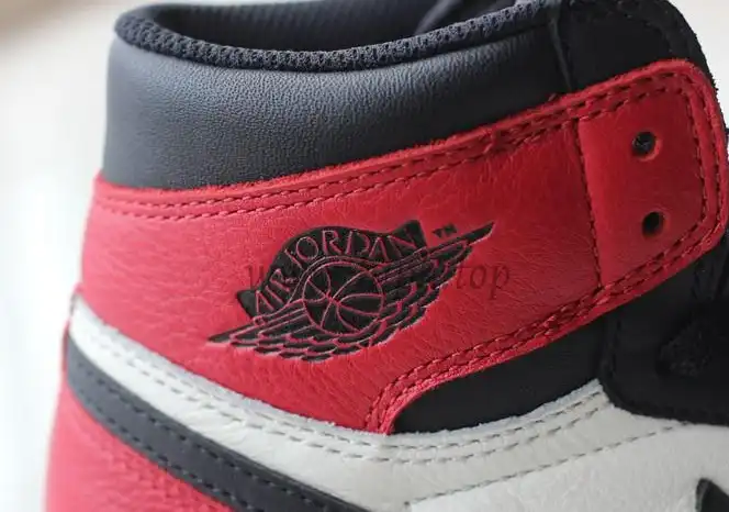 PK GOD AIR JORDAN 1 BRED TOE BEST VERSION THE ONLY CORRECT RETAIL LEATHER IN THE MARKET