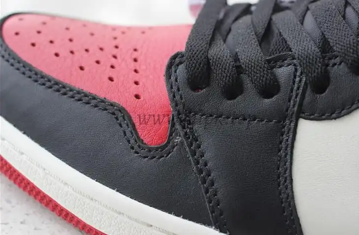 PK GOD AIR JORDAN 1 BRED TOE BEST VERSION THE ONLY CORRECT RETAIL LEATHER IN THE MARKET