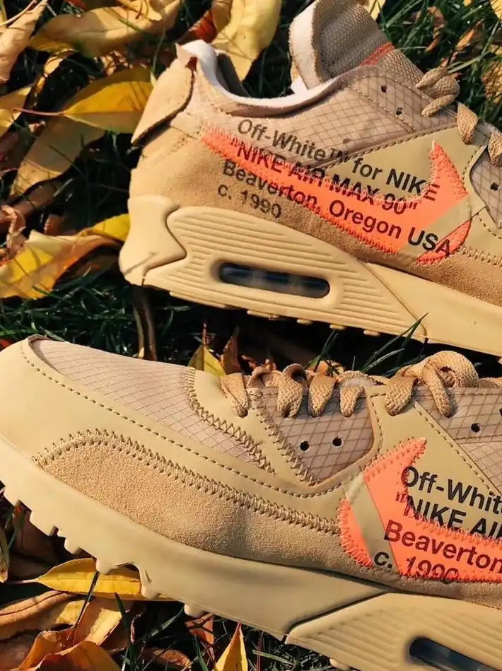 PK GOD Off-White x Nike Air Max 90 Desert Ore ready to ship