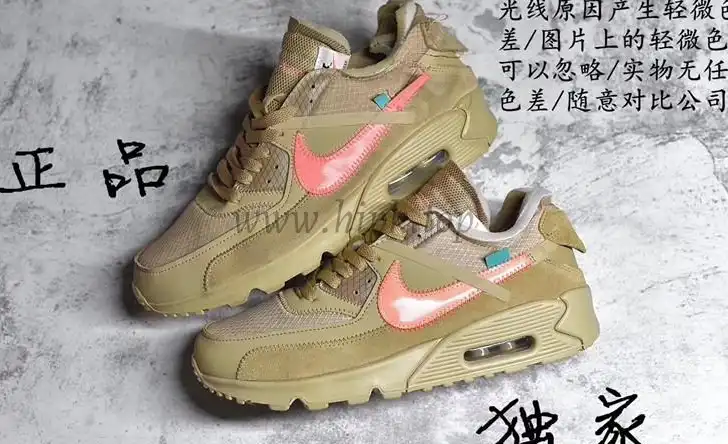 PK GOD Off-White x Nike Air Max 90 Desert Ore ready to ship