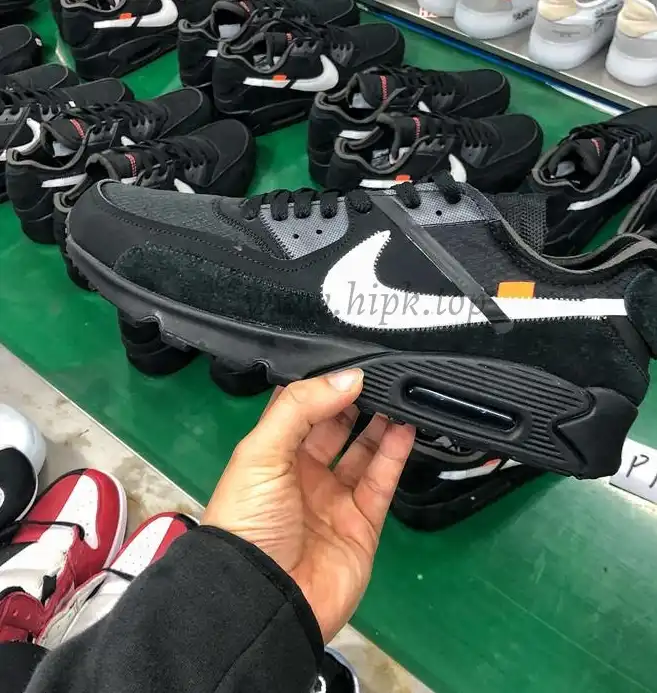 Pk God off white X air max 90 black aa7293-001 retail materials ready to ship