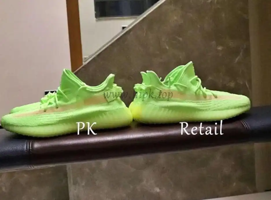 EXCLUSIVE GOD YEEZY 350 V2 GID GLOW WITH REAL PREMEKNIT FROM HUAYIYI WHICH OFFER PRIMEKNIT TO ADIDAS DIRECTLY READY TO SHIP