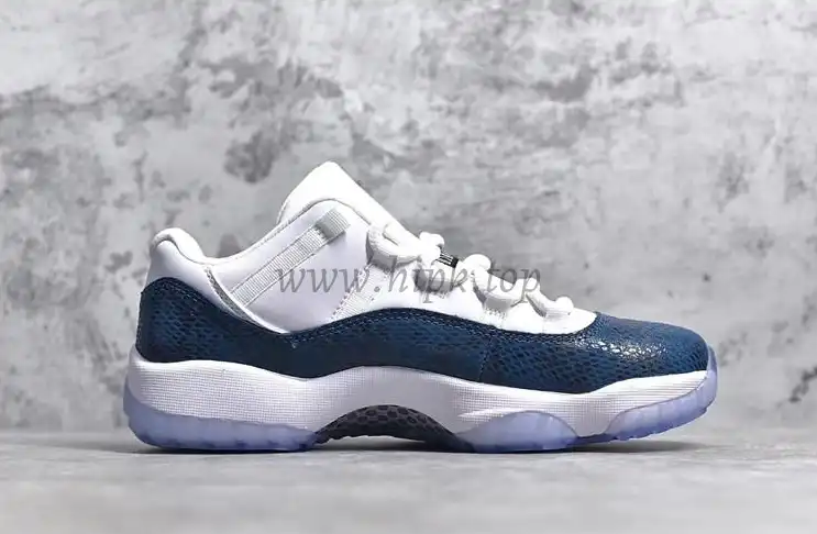 PK GOD Air Jordan Retro XI 11 LOW Navy Blue Snakeskin real snakeskin ready to ship