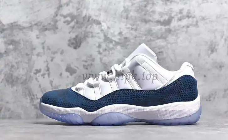 PK GOD Air Jordan Retro XI 11 LOW Navy Blue Snakeskin real snakeskin ready to ship