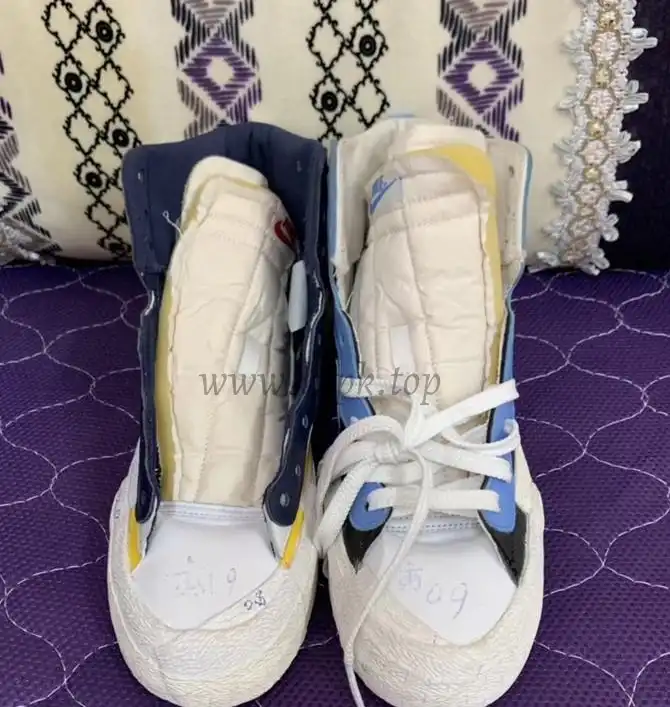 PK God exclusive Nike Sacai Blazer Hi Snow Beach MID yellow with real materails ready to ship