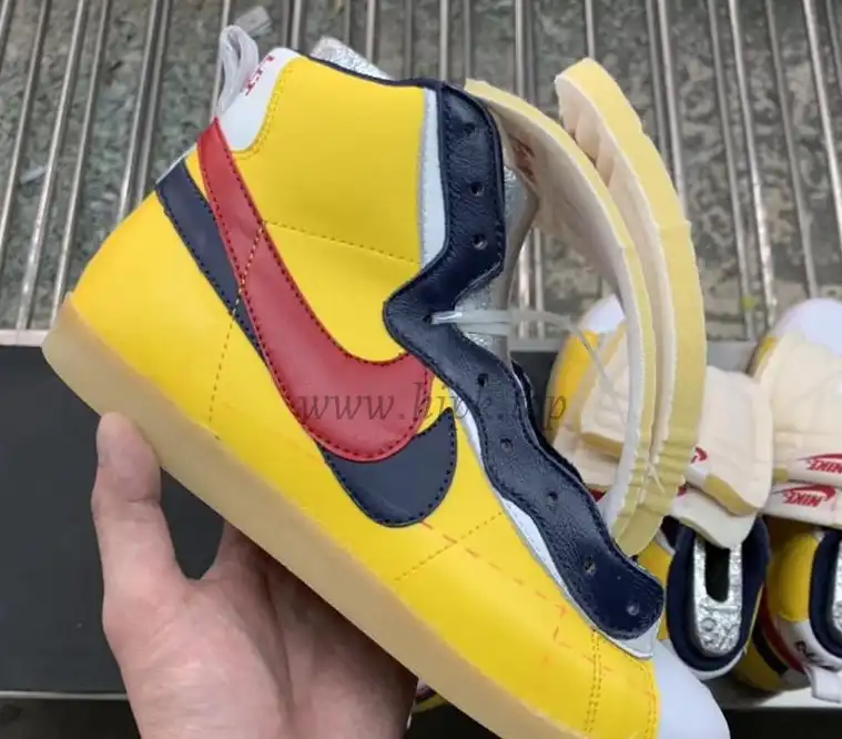 PK God exclusive Nike Sacai Blazer Hi Snow Beach MID yellow with real materails ready to ship