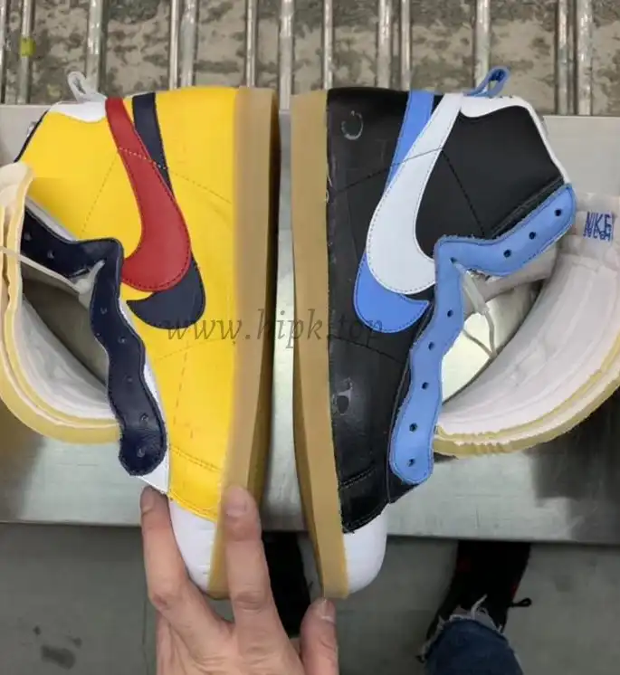 PK God exclusive Nike Sacai Blazer Hi Snow Beach MID yellow with real materails ready to ship