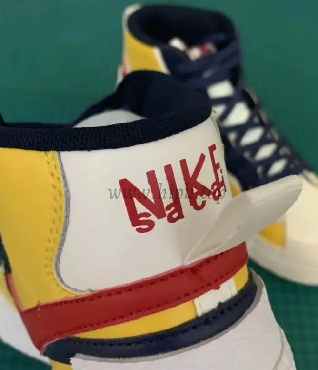 PK God exclusive Nike Sacai Blazer Hi Snow Beach MID yellow with real materails ready to ship