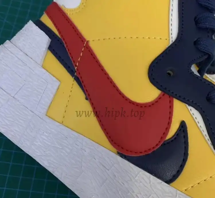 PK God exclusive Nike Sacai Blazer Hi Snow Beach MID yellow with real materails ready to ship