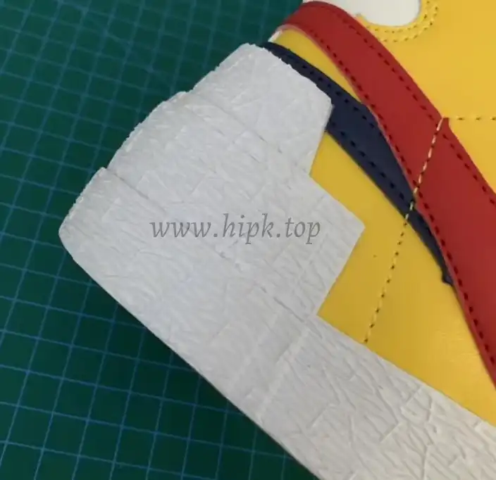 PK God exclusive Nike Sacai Blazer Hi Snow Beach MID yellow with real materails ready to ship