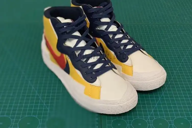 PK God exclusive Nike Sacai Blazer Hi Snow Beach MID yellow with real materails ready to ship