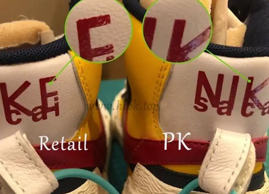 PK God exclusive Nike Sacai Blazer Hi Snow Beach MID yellow with real materails ready to ship