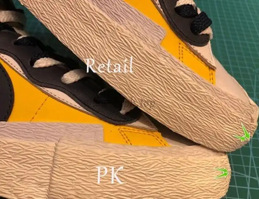 PK God exclusive Nike Sacai Blazer Hi Snow Beach MID yellow with real materails ready to ship