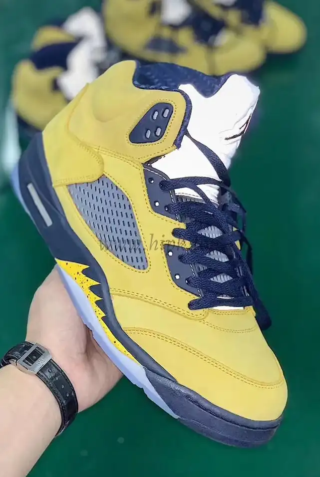 PK GOD Air Jordan 5 V Retro SP Inspire Michigan Amarillo Navy retail materials ready to ship