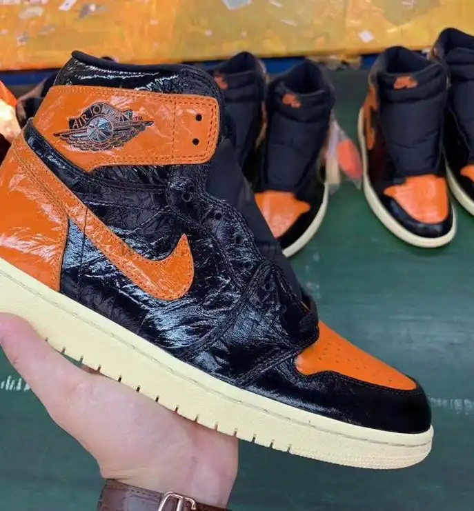 PK God Air Jordan 1 “Shattered Backboard 3.0 retailCrinkled Patent Leather ready to ship